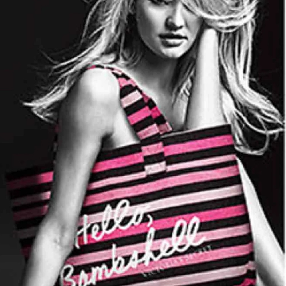 Victoria Secret’s “Hello Bombshell” Striped Tote Bag